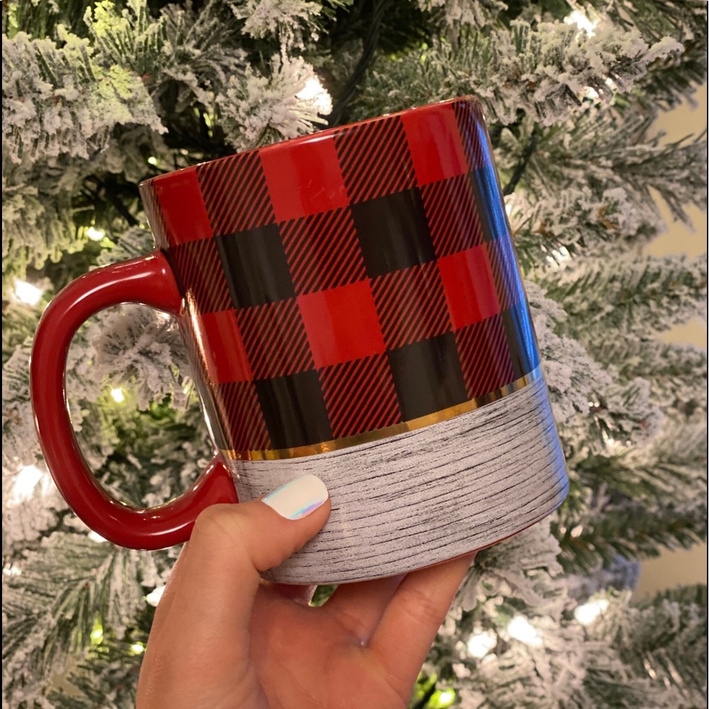 Christmas Plaid Flannel Coffee Mug Cup